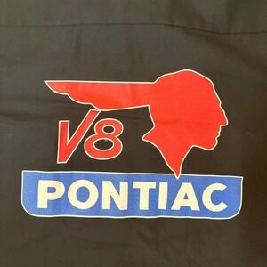 Red Kap Pontiac V8 Logo Work Shirt Men's XXL Black Short Sleeve Button Up